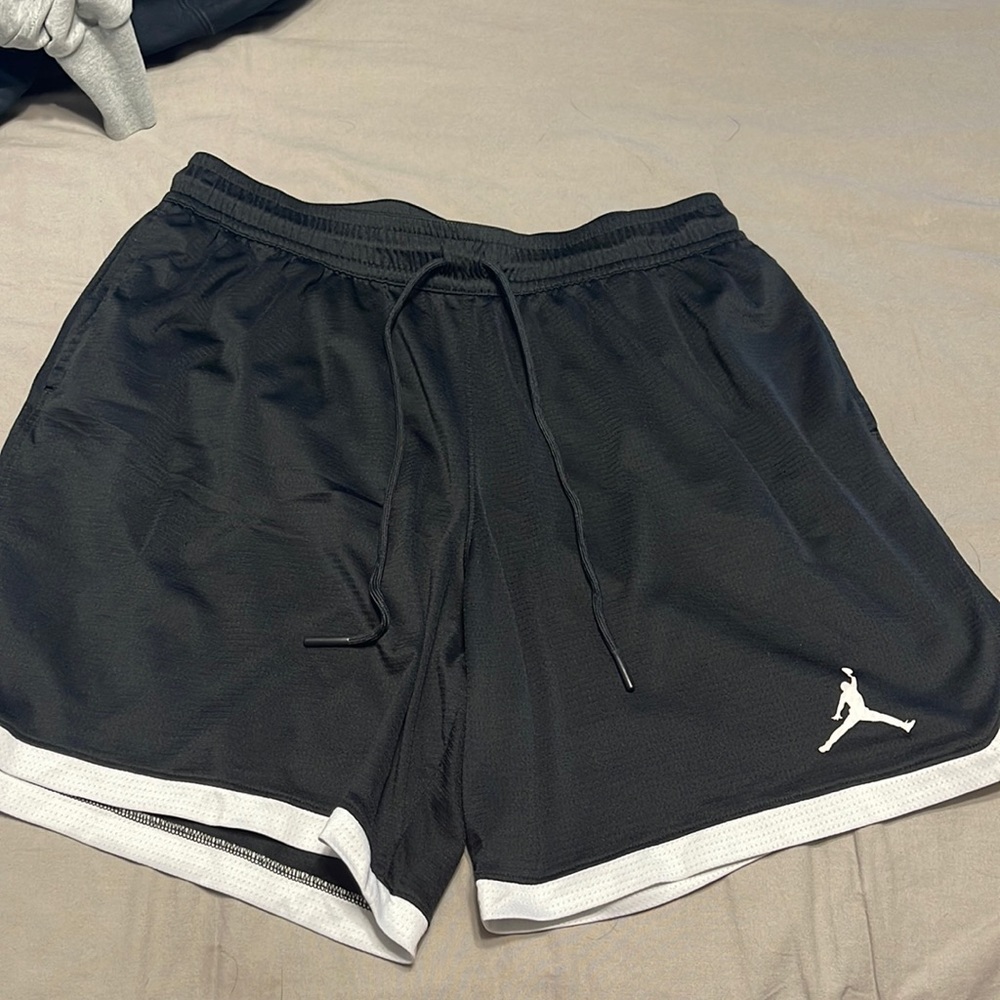 Black and White Jordan Mesh Basketball Shorts